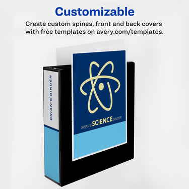 Avery Heavy-Duty View 3 Ring Binder, 3 Inch One Touch Slant Rings, 3.5